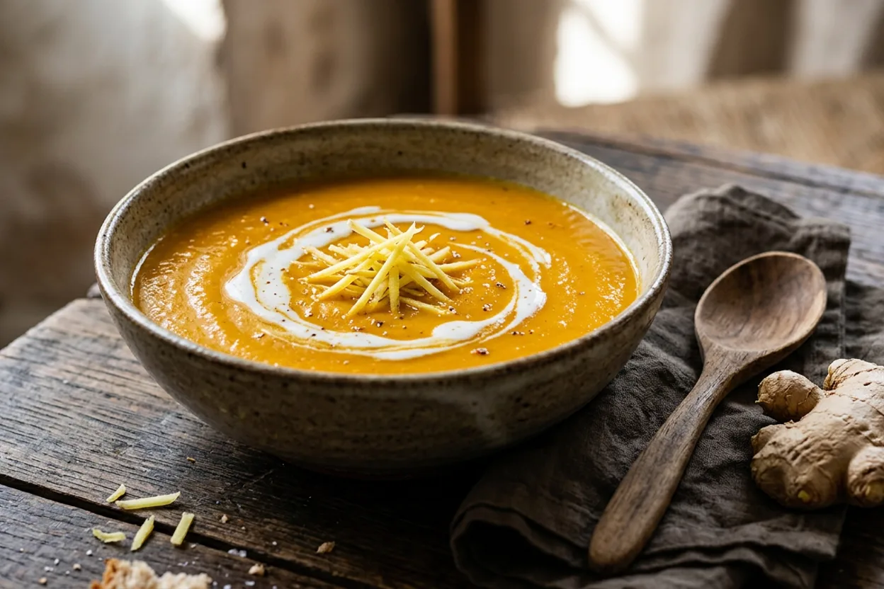 Crema de calabaza y jengibre
