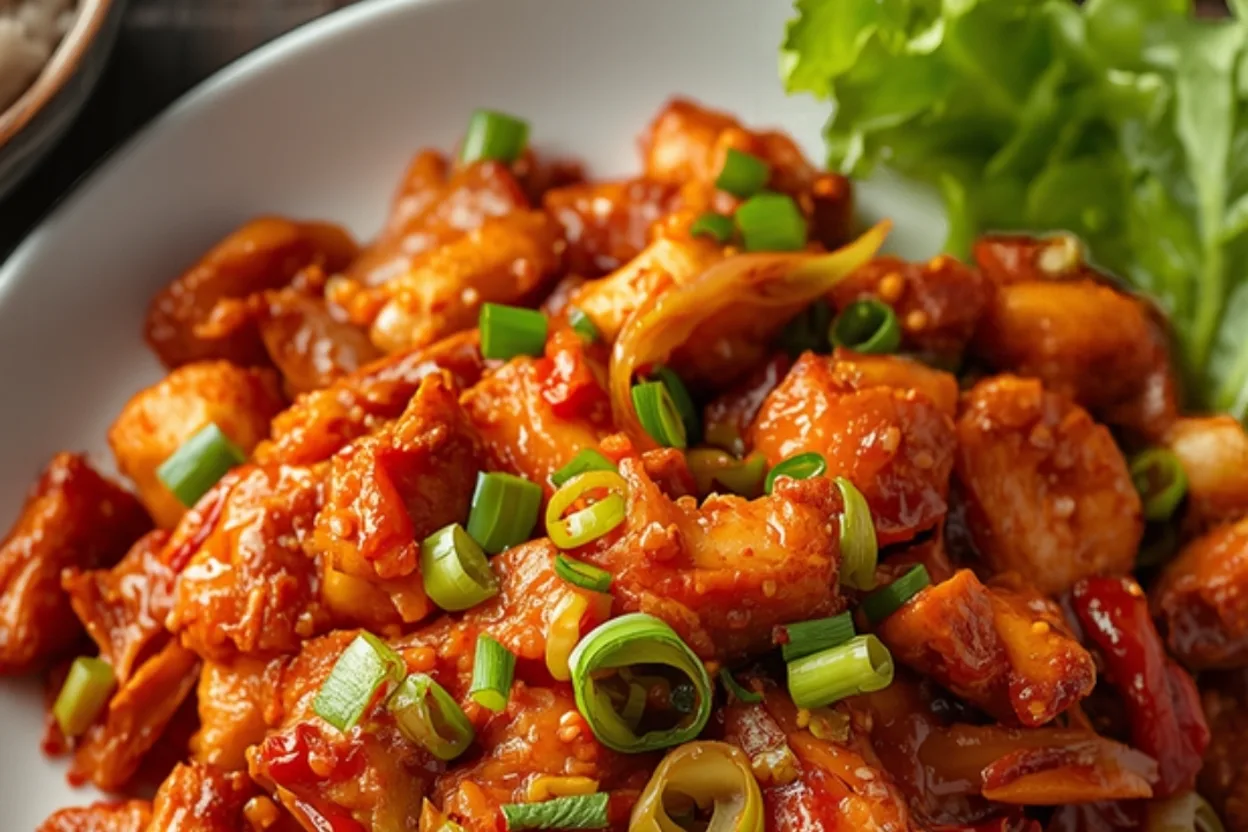 Jeyuk bokkeum: cerdo picante coreano con jengibre